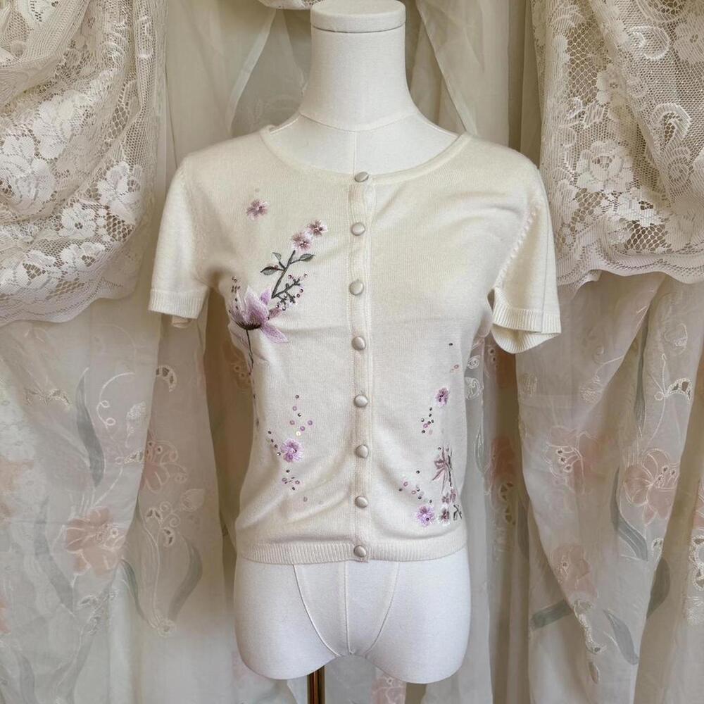 SOLD Deadstock Y2K La Coquette by Manadaly short sleeve top Sz. S